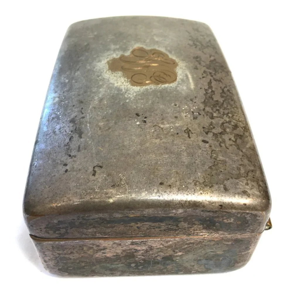 * Dodge Inc Silverplate Trinket Jewerly  Box VTG